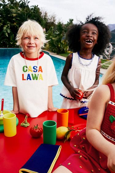 CASA LAWA X ZARA KIDS LOGO PRINT T-SHIRT - White by Zara