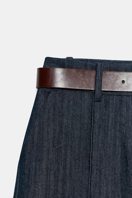 PANTALON BALLON AVEC CEINTURE - Indigo de Zara - Image 8