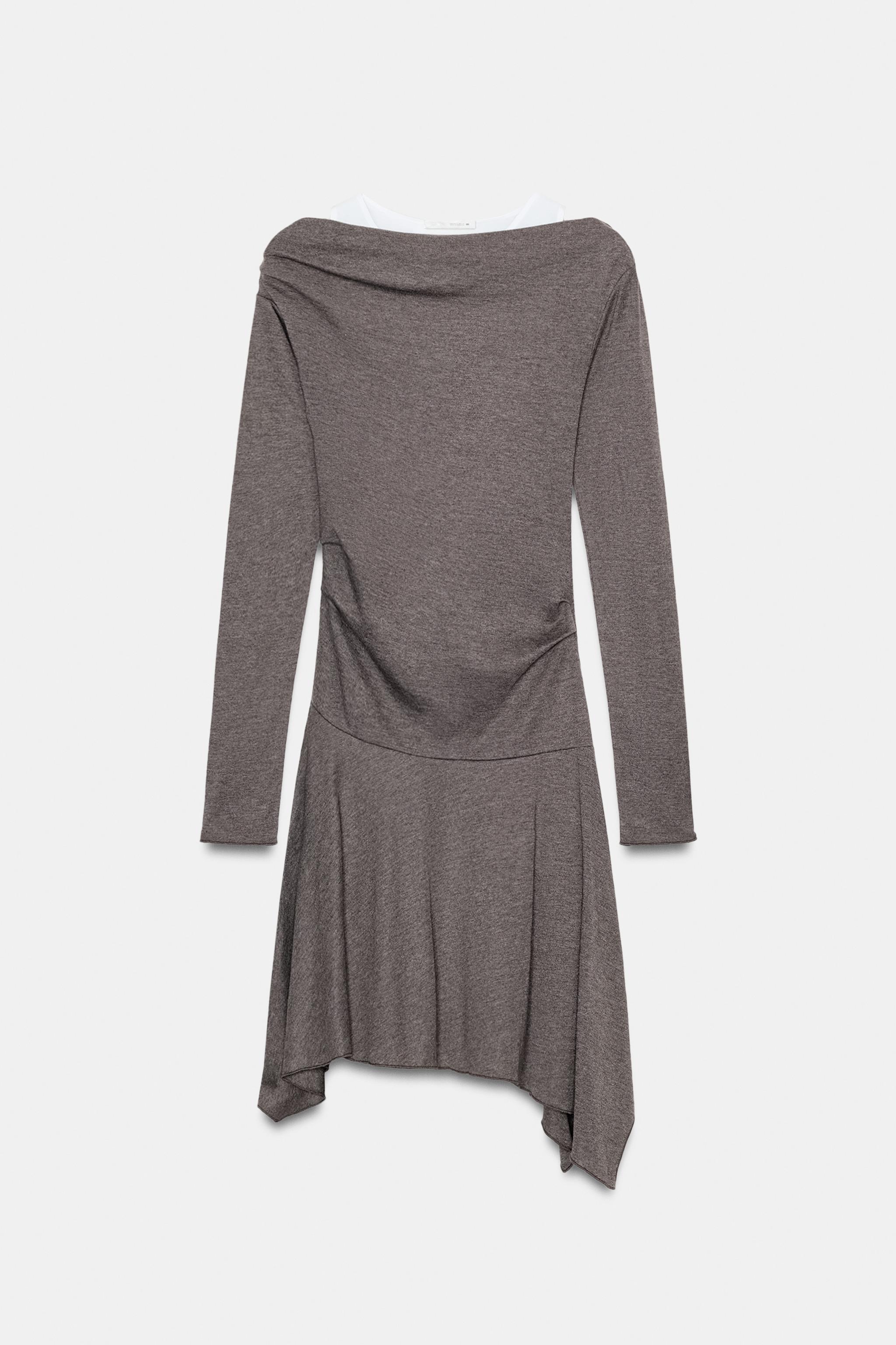 ASYMMETRIC SHORT DRESS - 831 | ZARA United States ASYMMETRIC SHORT DRESS - 831 | ZARA United States