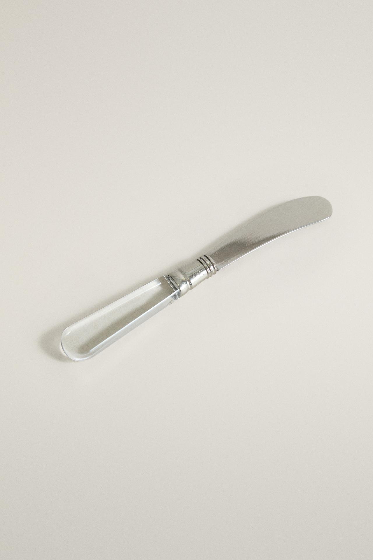 BUTTER KNIFE WITH TRANSPARENT HANDLE — Transparent