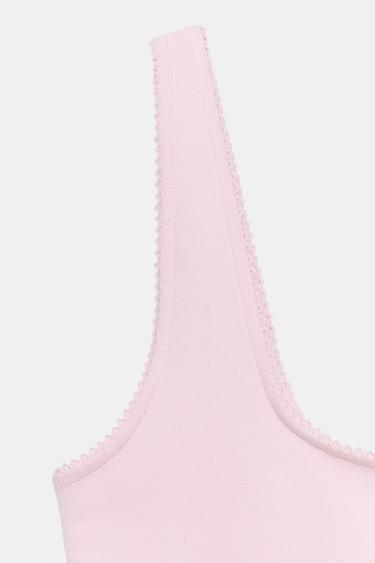 RIBBED STRAPPY TOP - Pastel pink by Zara - Image 3