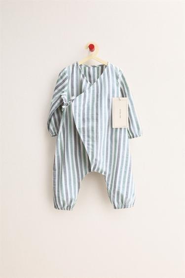 ZARA TIMELESS - STRIPED JUMPSUIT - Ecru / Blue by Zara
