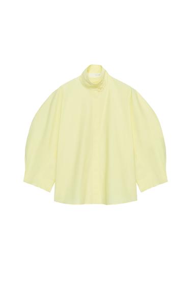 ZW COLLECTION PUFF SLEEVE SHIRT - Yellow by Zara