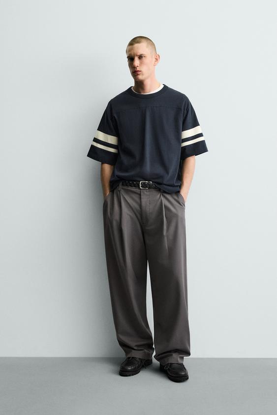 RELAXED FIT STRIPE T-SHIRT
