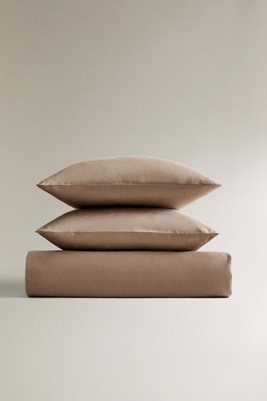 BETTBEZUG SATIN (FADENDICHTE 300) - Hellbraun von Zara - Bild 0