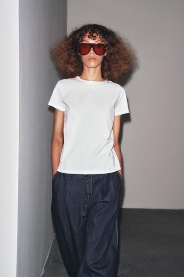 T-SHIRT REGULAR DÉCHIRURES - Blanc de Zara - Image 2