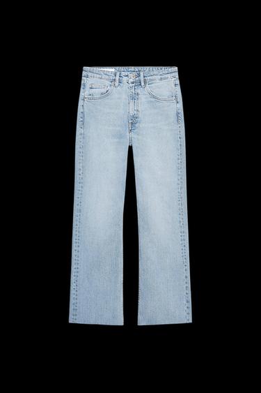 CROPPED-JEANS MIT FLARE UND MITTELHOHEM BUND – TRF - Himmelblau von Zara - Bild 0