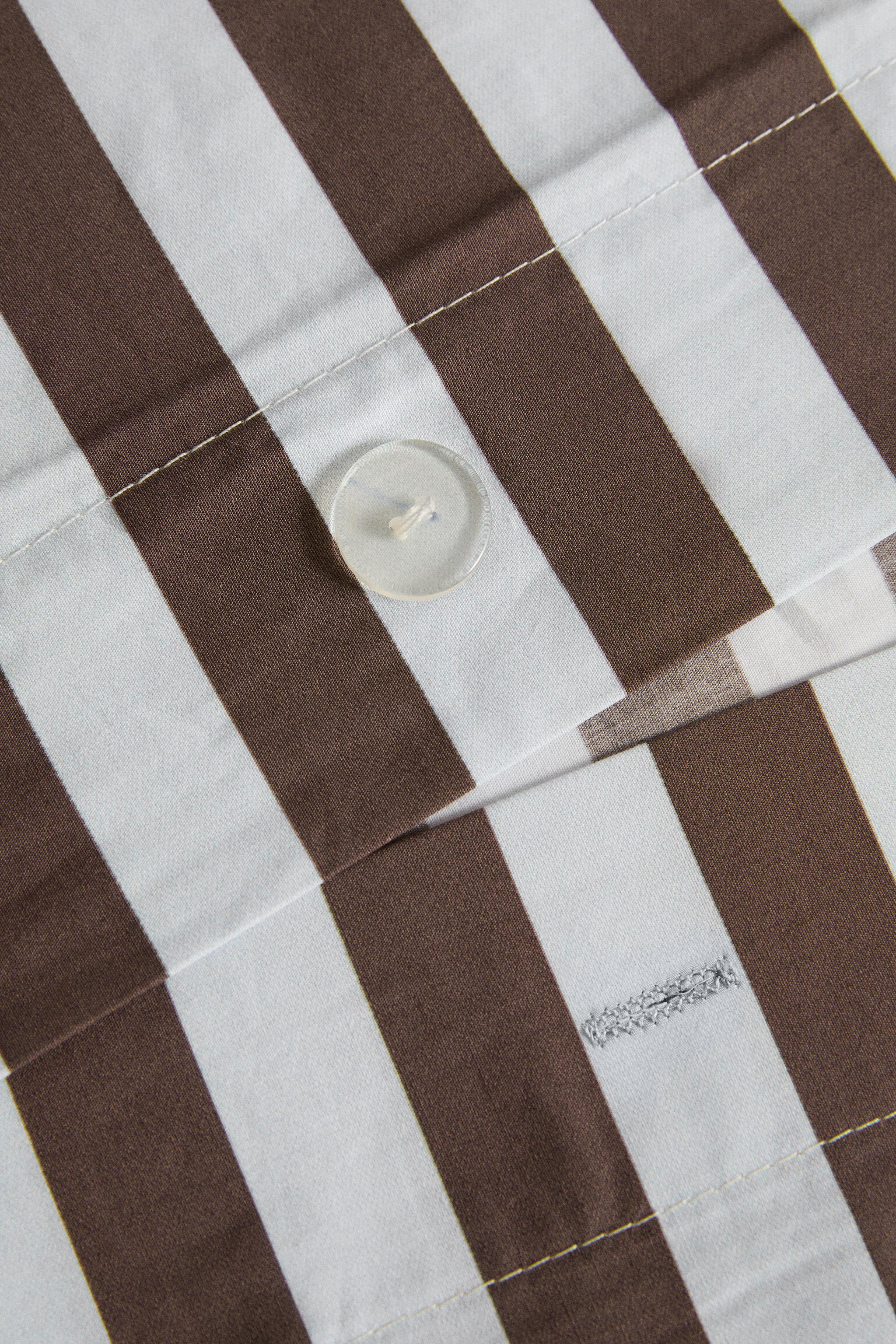STRIPED PERCALE DUVET COVER (300 THREAD COUNT)