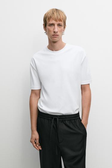 Short sleeve seam detail T-shirt — White 2