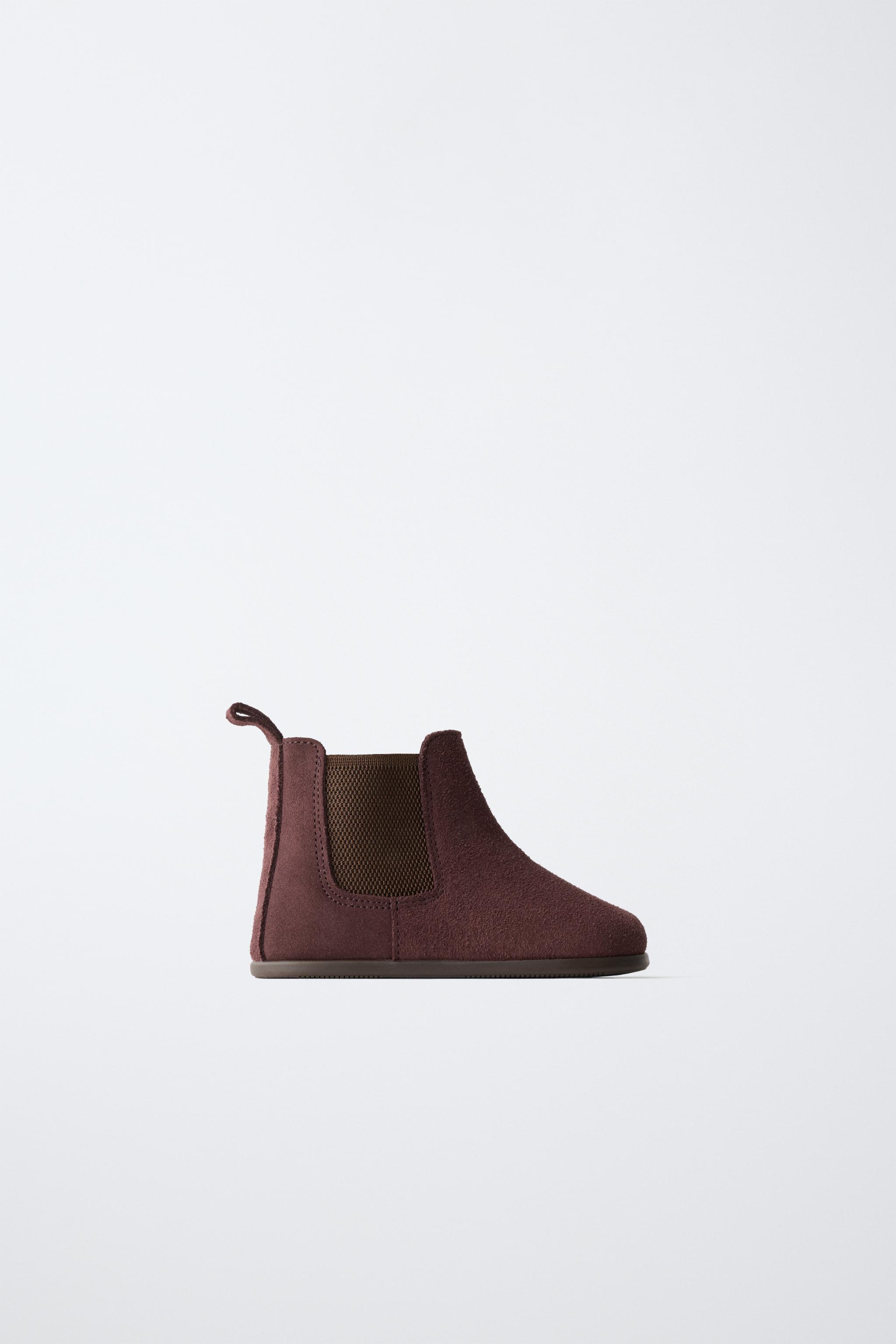 LEATHER CHELSEA BOOTS — Aubergine