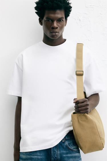 SCHULTERTASCHE AUS STOFF - Sandfarbe von Zara