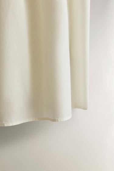 LACE COTTON NIGHTDRESS - Oyster-white by Zara - Image 3