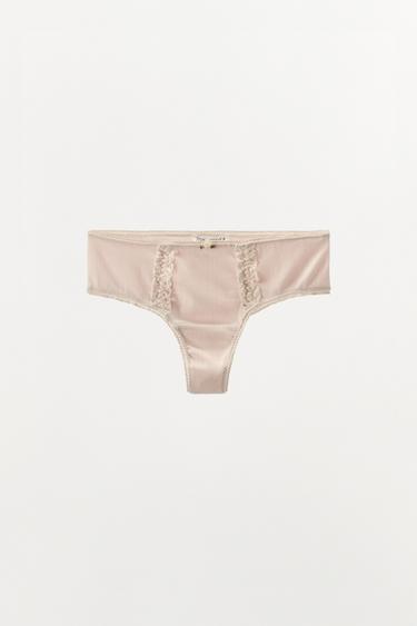 CULOTTE POINTELLE DENTELLE - Rose pâle de Zara - Image 1