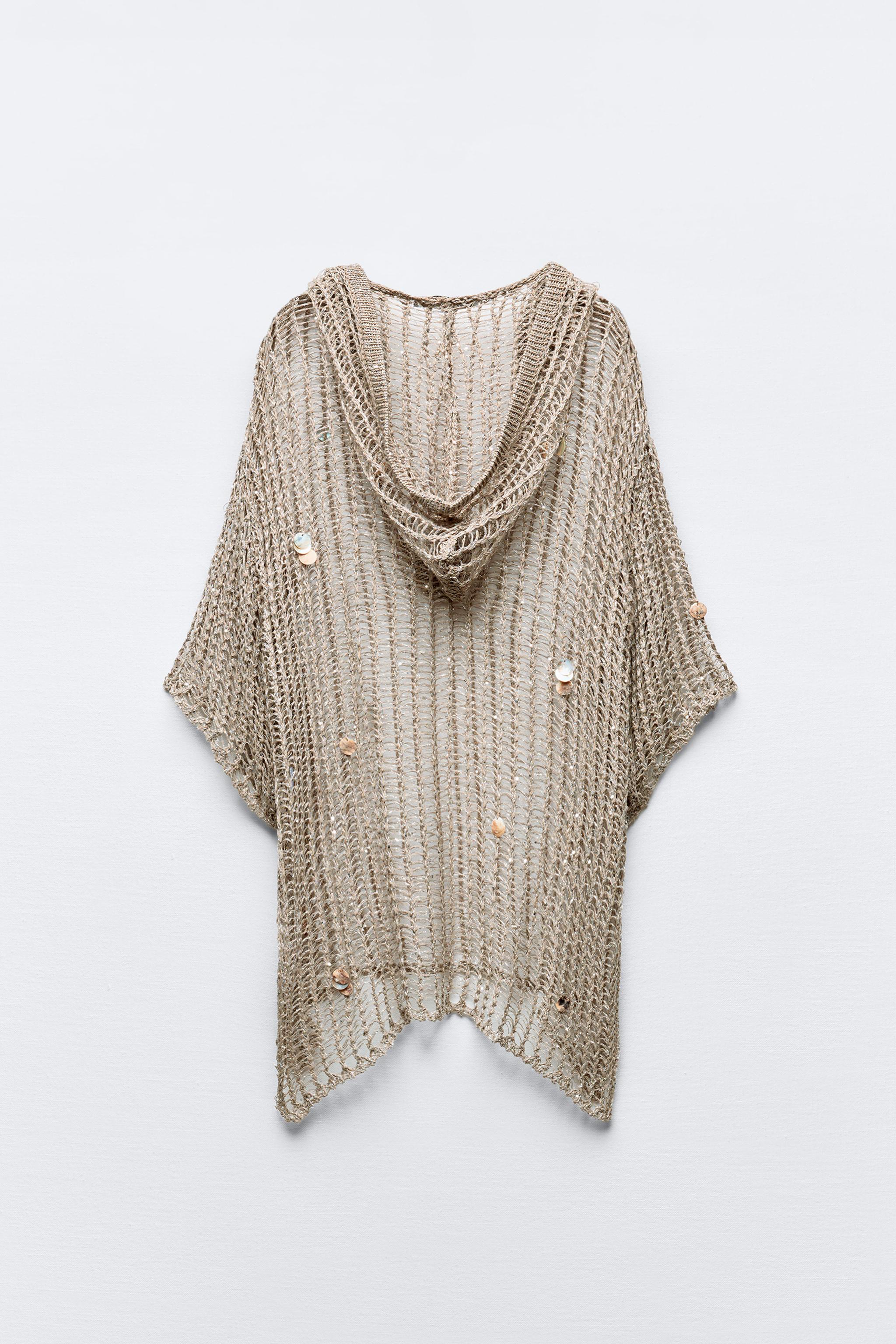 BEADED METALLIC THREAD KNIT TUNIC