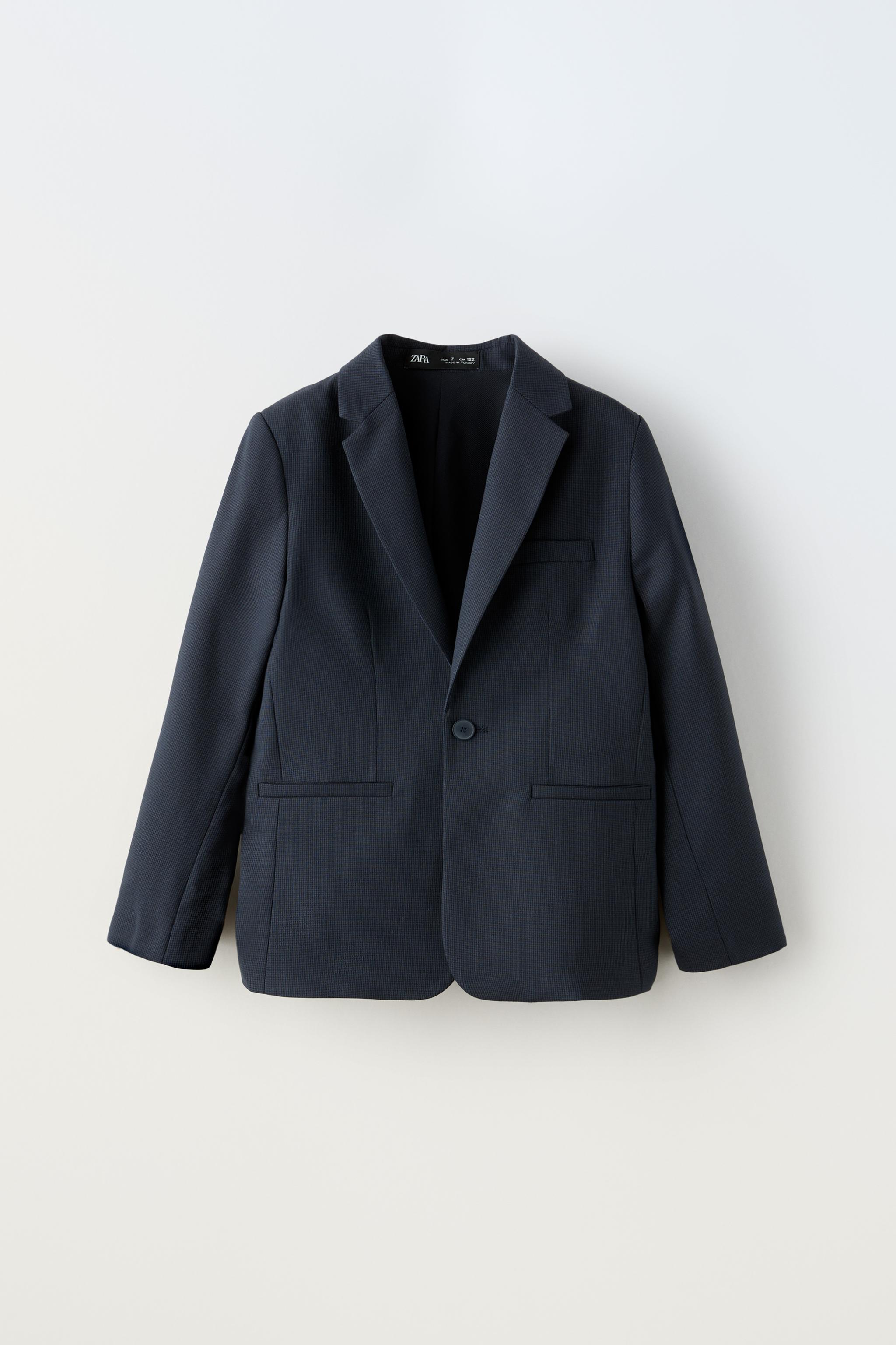 TEXTURED SUIT JACKET - Navy blue | ZARA United States