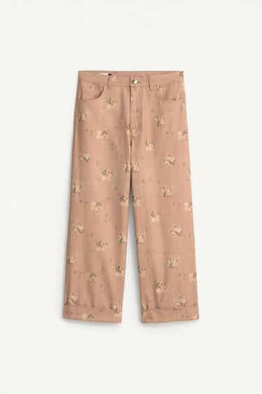 LIMITED EDITION FLORAL PRINT TROUSERS - Printed by Zara