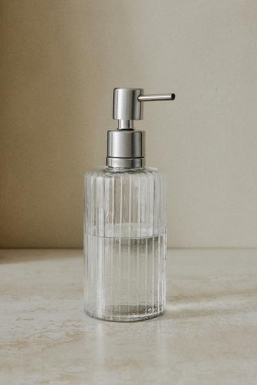 DISTRIBUTEUR SAVON VERRE RELIEF ET MÉTAL - Transparent de Zara - Image 4