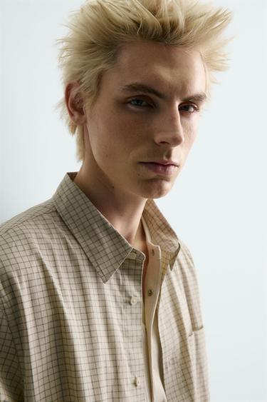 CUPID PRINT CHECK SHIRT - Ecru by Zara - Image 4