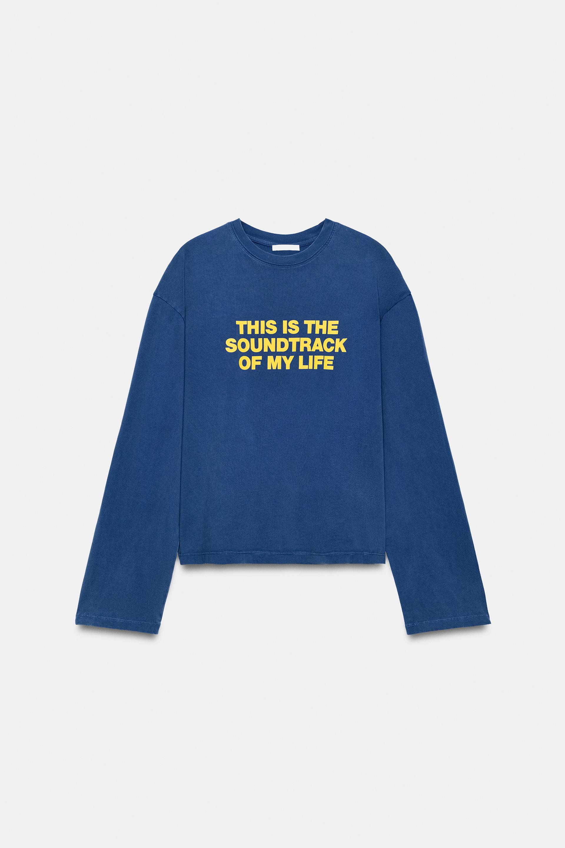 WASHED EFFECT TEXT T-SHIRT thumbnail 6