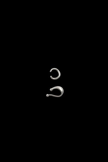 PENDIENTES EARCUFF PACK 2 - Plata de Zara - Imagen 0