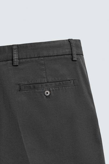 REGULAR FIT CHINO BERMUDA SHORTS - Navy blue by Zara - Image 9