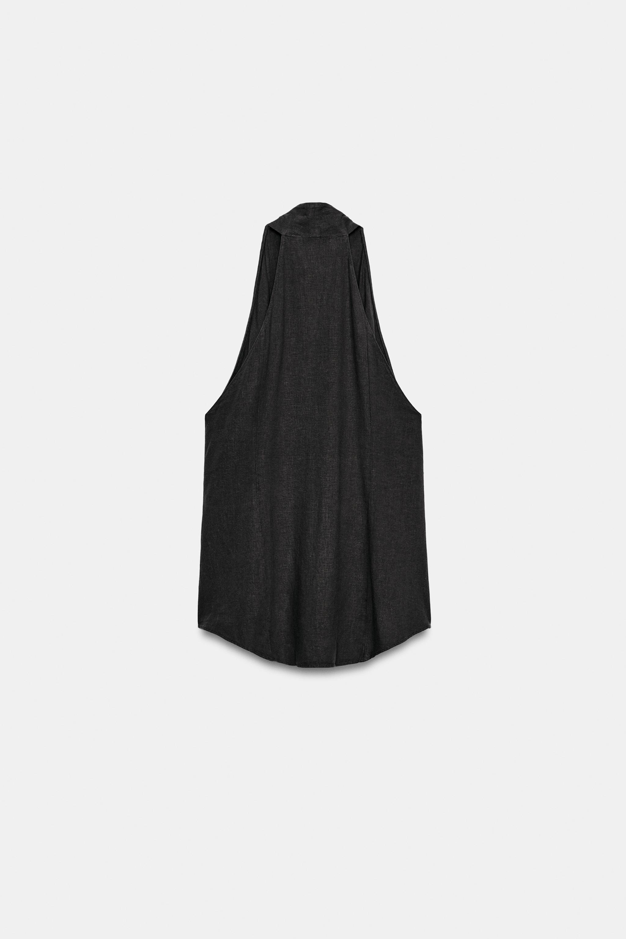 Zara ZW COLLECTION KETEN KRUVAZE TOP görsel 6