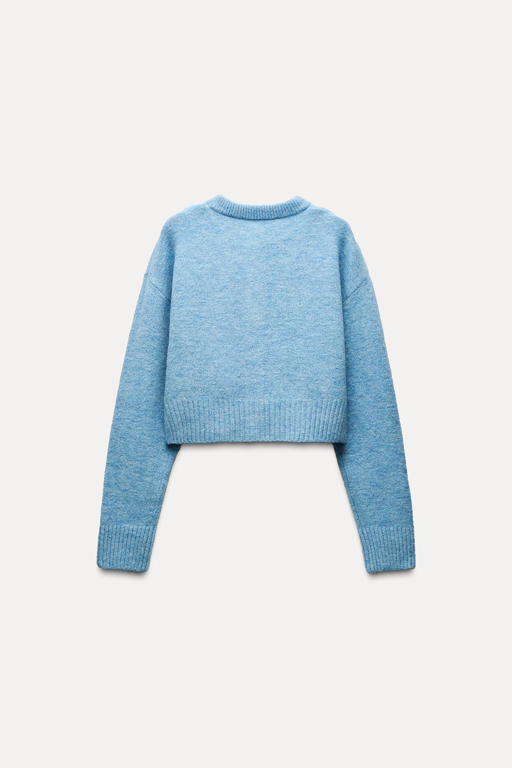 SOFT KNIT CARDIGAN Blue ZARA United States