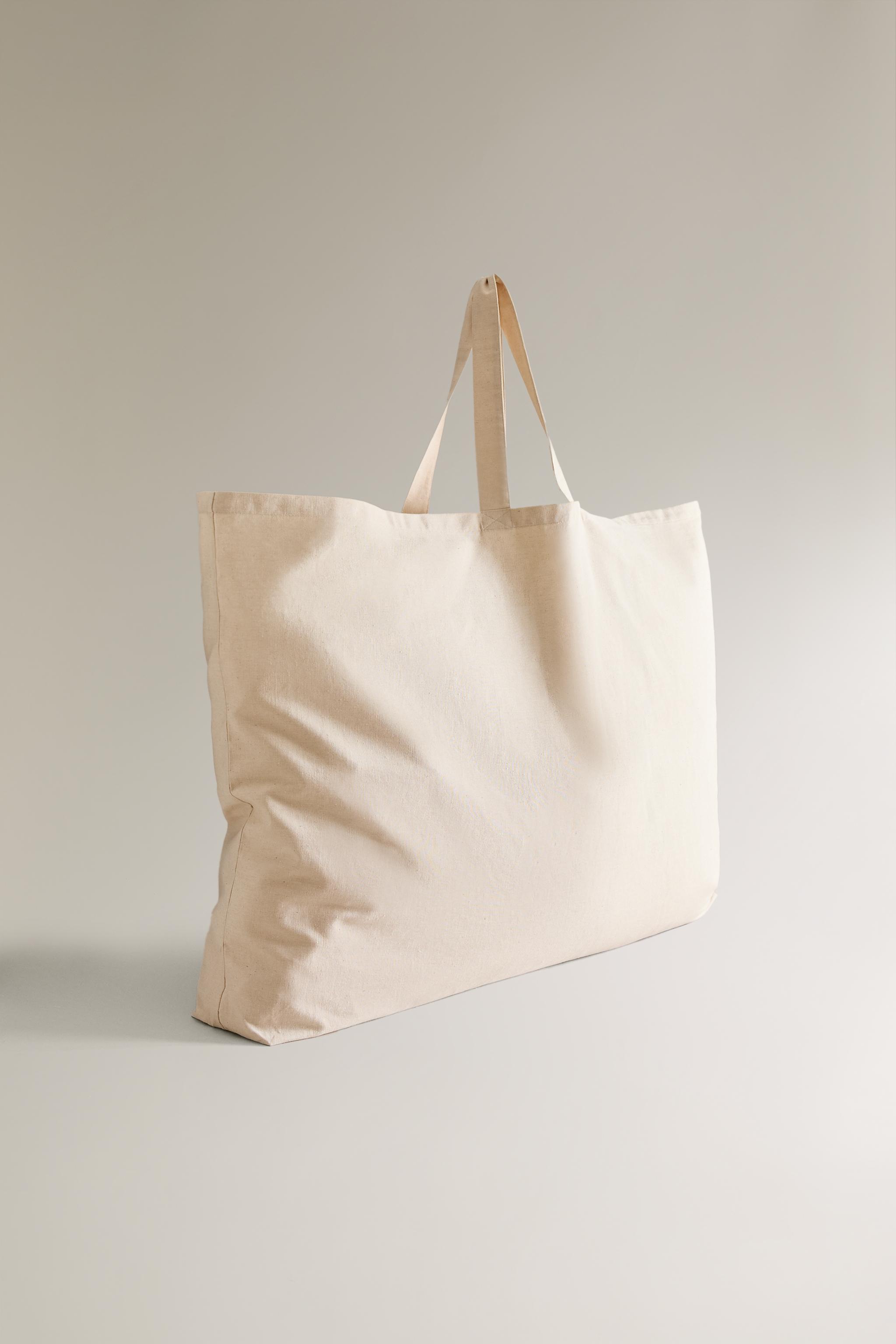 Canvas tote bag zara sale