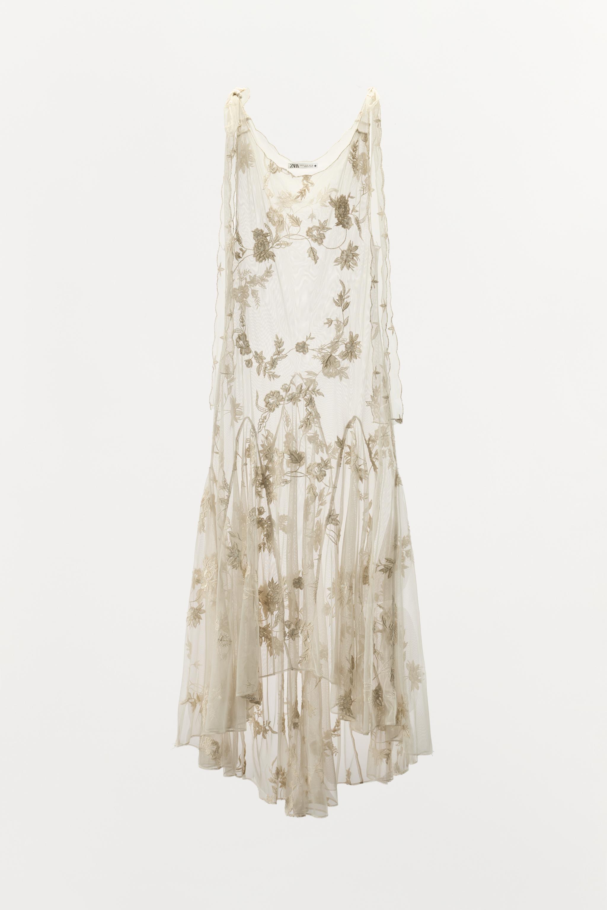 LIMITED EDITION EMBROIDERED FLORAL GEORGETTE DRESS