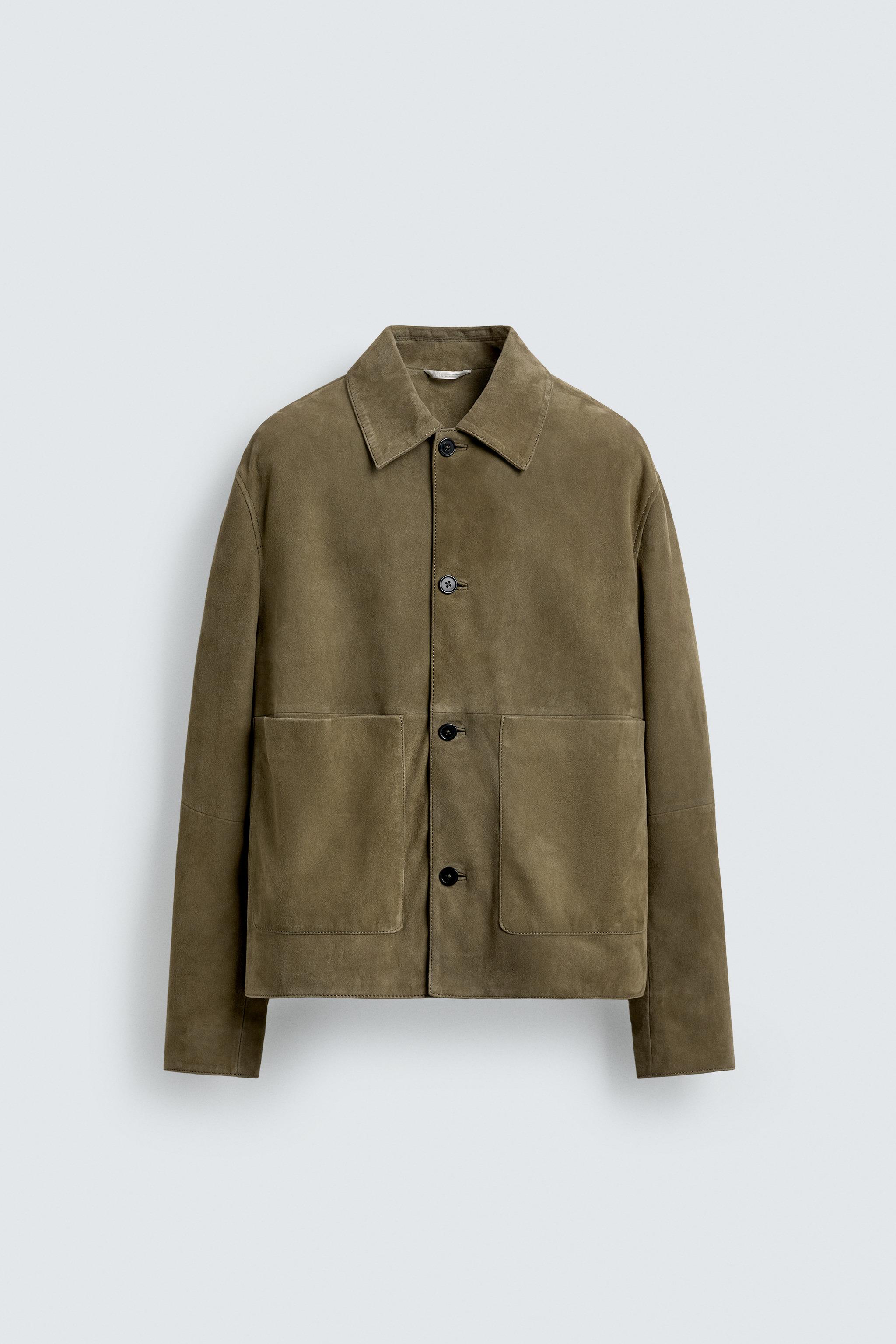 BLOUSON EN CUIR À POCHES