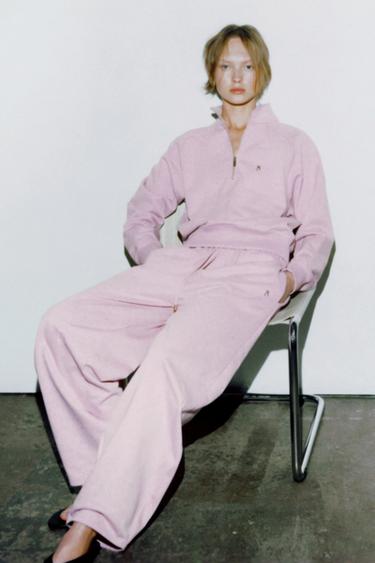 SWEAT ZIPPÉ ZA - Rose chiné de Zara - Image 6