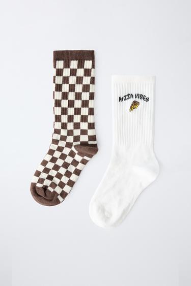 TWO-PACK OF PRINTED SOCKS - White by Zara - Image 3