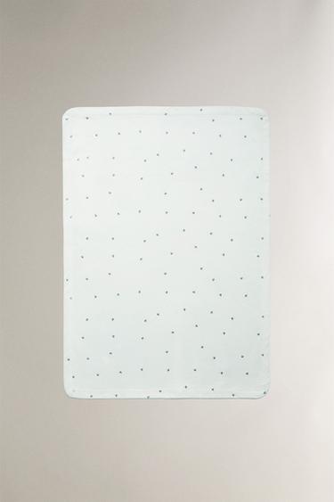 FLEECE FLORAL BABY BLANKET - Ecru by Zara