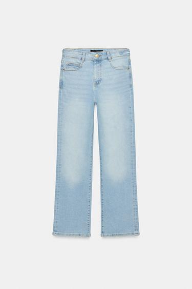 Z1975 HIGH-WAIST MINI bell bottom JEANS - Light blue by Zara - Image 5