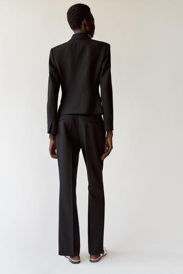 HIGH-WAIST BOOTCUT TROUSERS - Black by Zara - Image 3