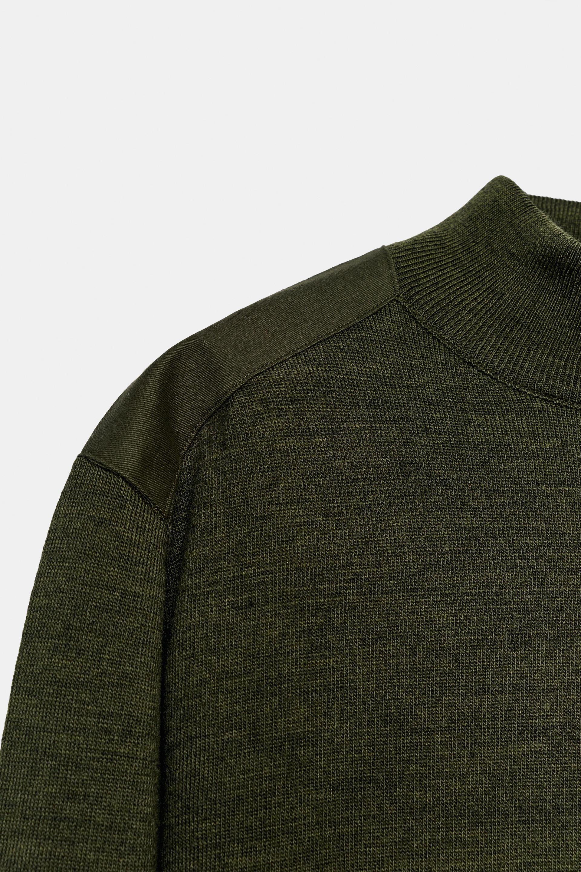 CONTRAST SHOULDER KNIT SWEATER thumbnail 8