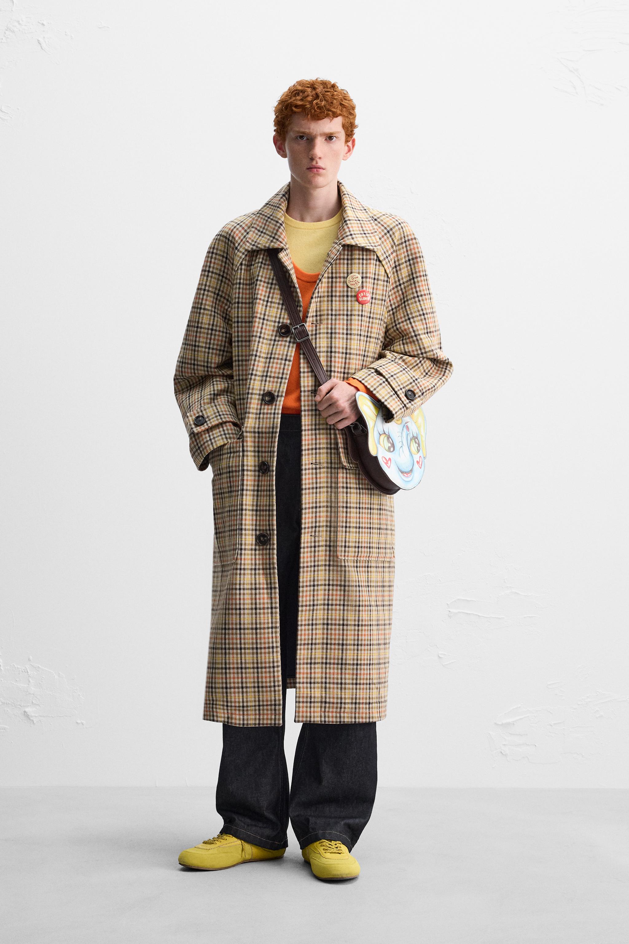 PLAID TRENCH X HARRY LAMBERT Brown ZARA United States