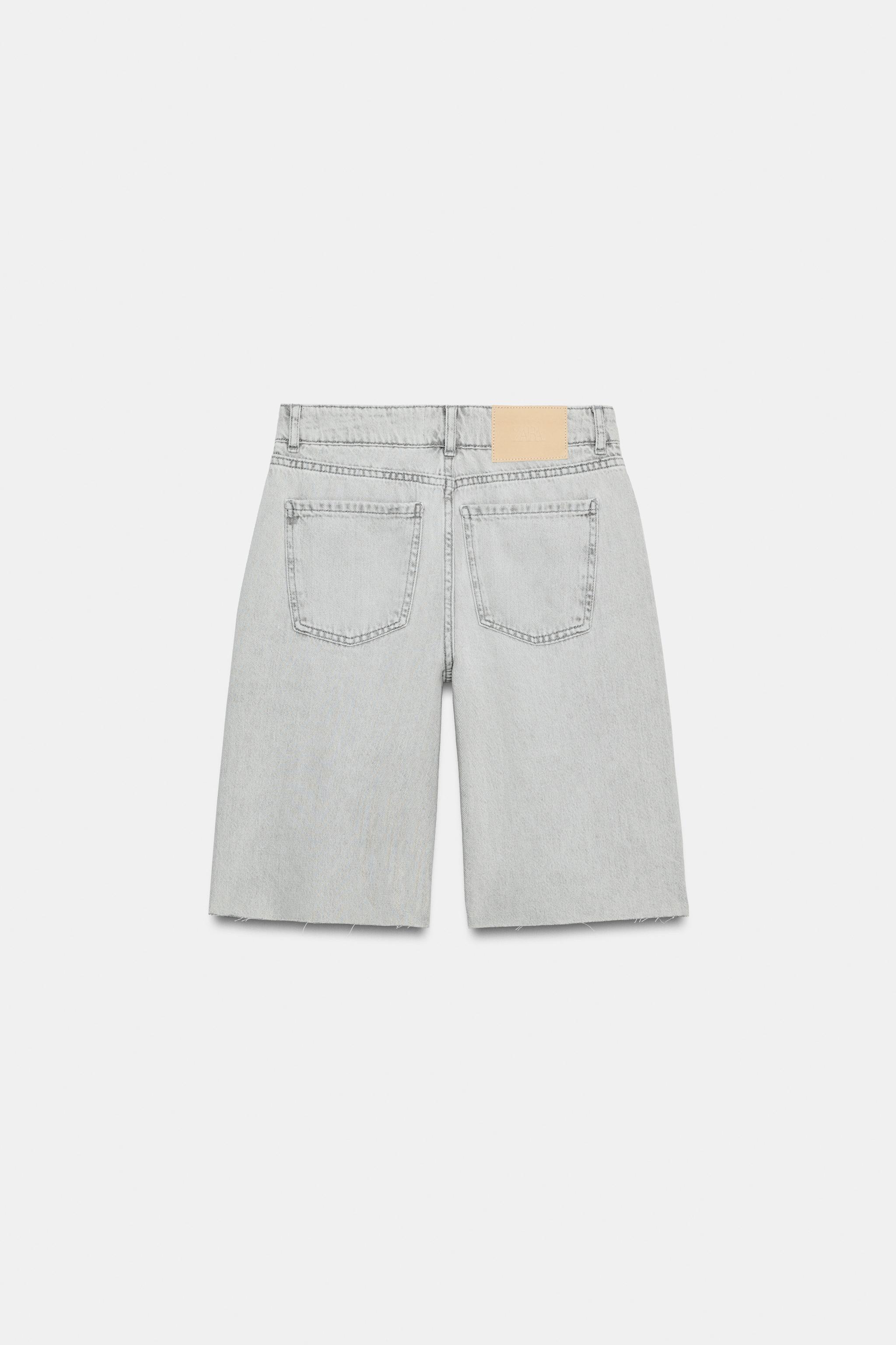 Z1975ミッドライズデニムバミューダパンツ - ミディアムブルー | ZARA