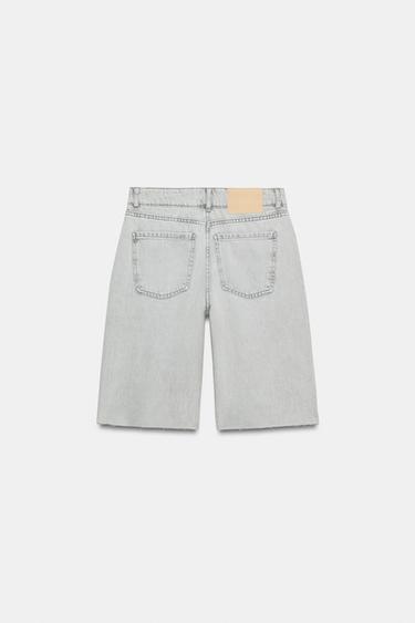 SHORT Z1975 EN DENIM TAILLE MI-HAUTE - Gris clair de Zara - Image 7