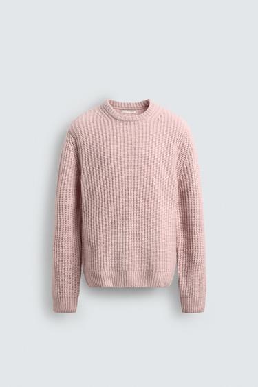 JERSEY ESTRUCTURA CON LANA - Rosa pastel de Zara