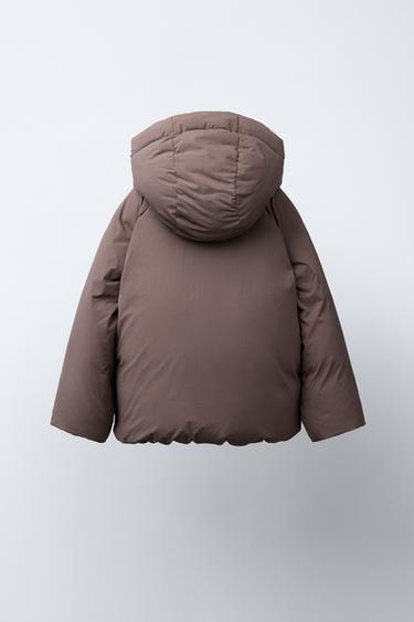FEATHER DOWN WATER REPELLENT PUFFER JACKET - Brown / Taupe by Zara - Image 3