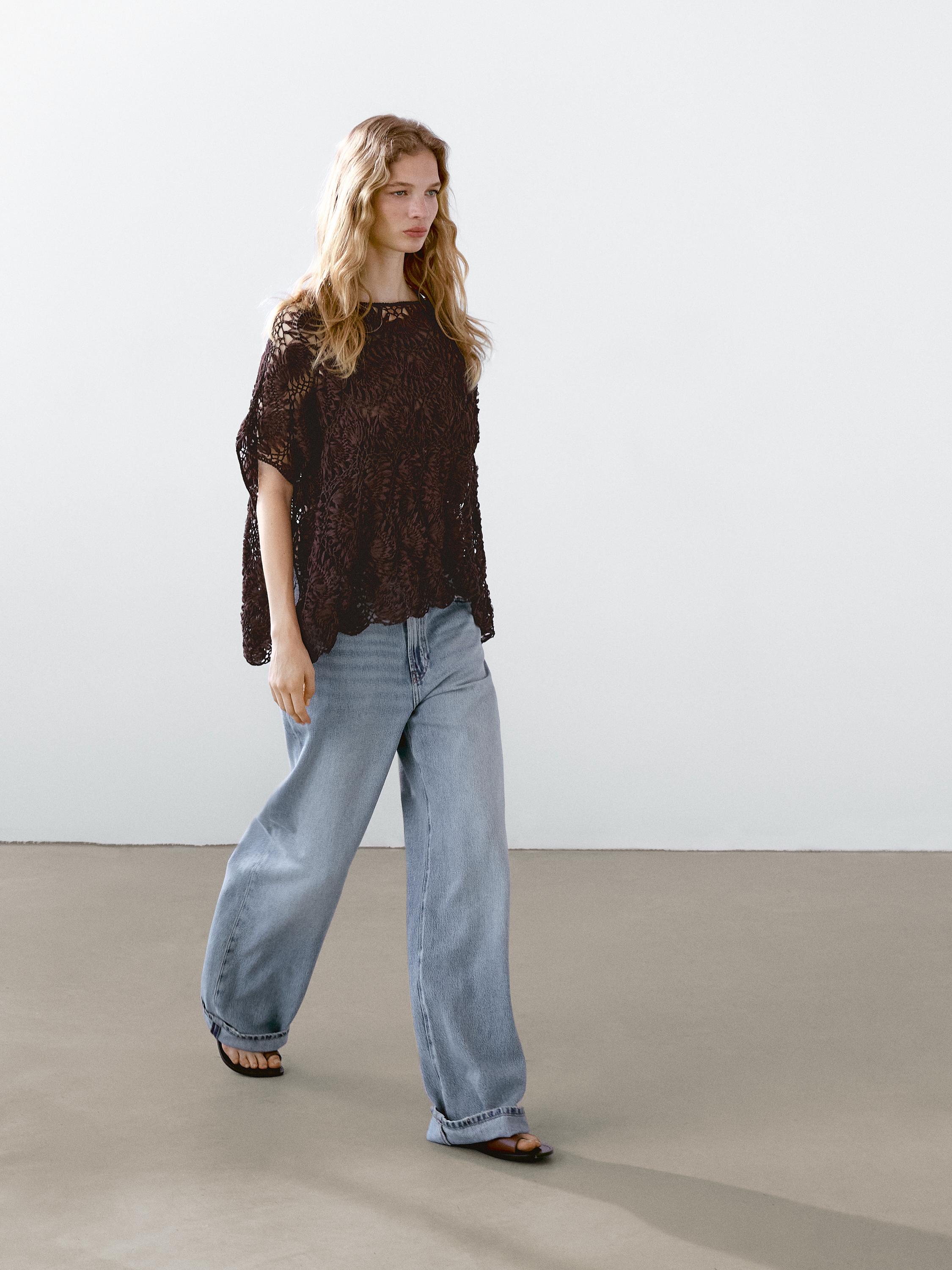 Cutwork crochet cape