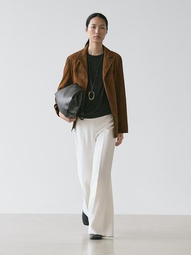 Zara Wide-leg voluminous trousers - Ecru - Image 0