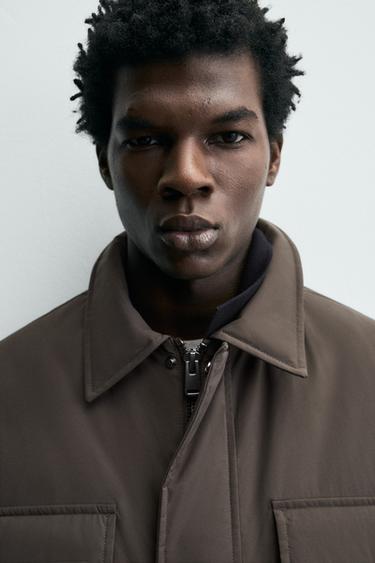 WATER-REPELLENT PADDED TECHNICAL 3/4 LENGTH COAT - Brown by Zara - Image 5