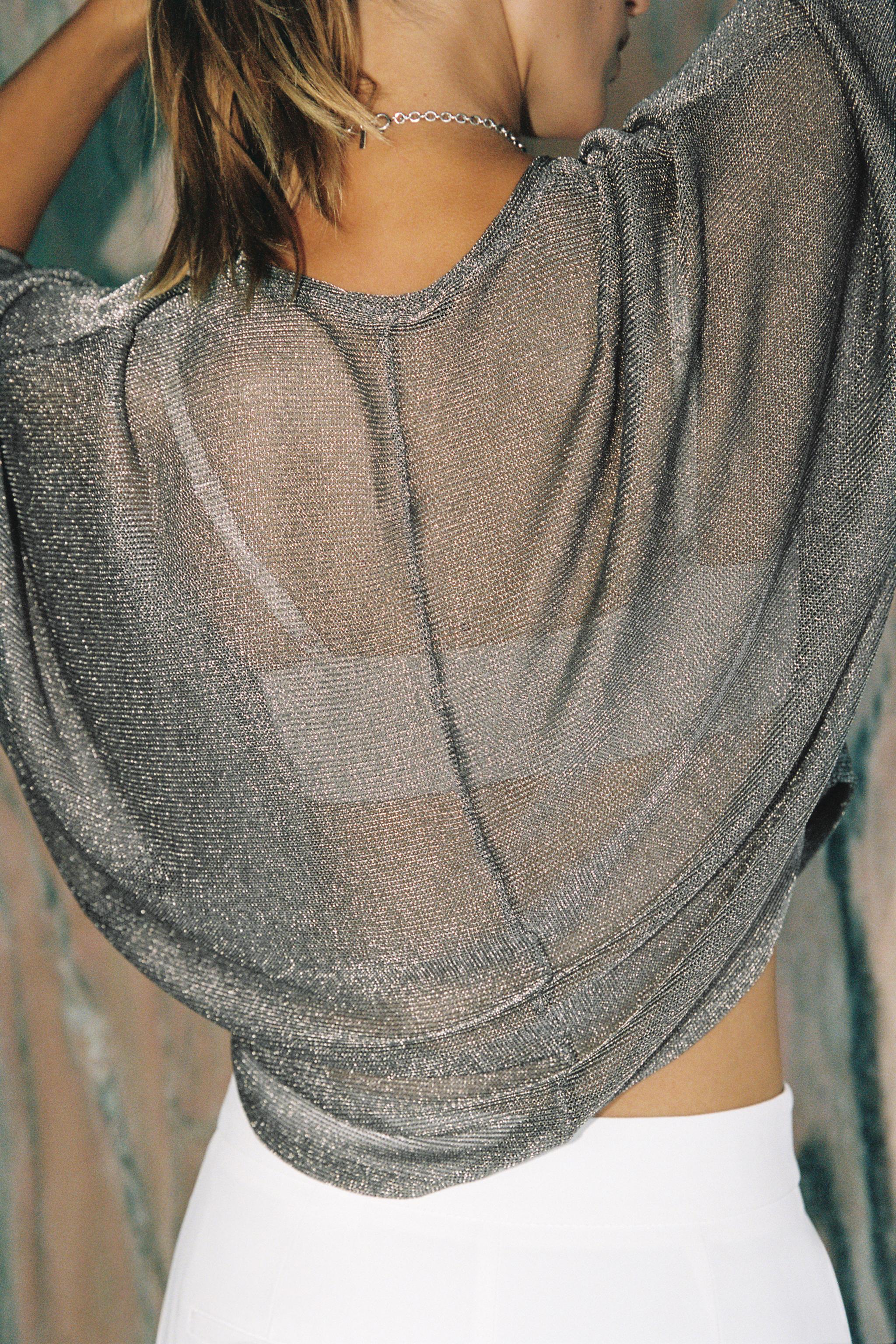 METALLIC THREAD TOP