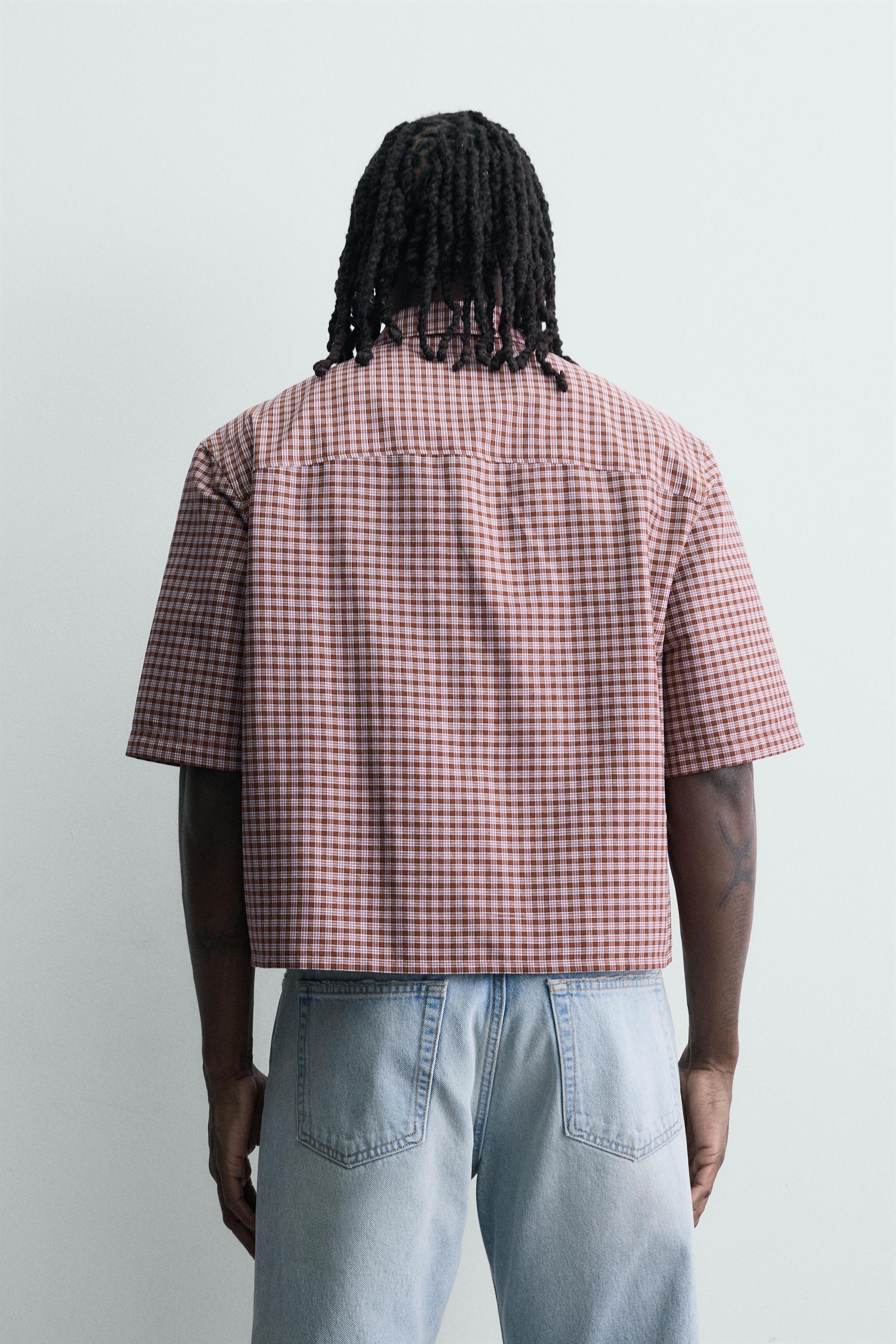 PLAID CROPPED FIT SHIRT
