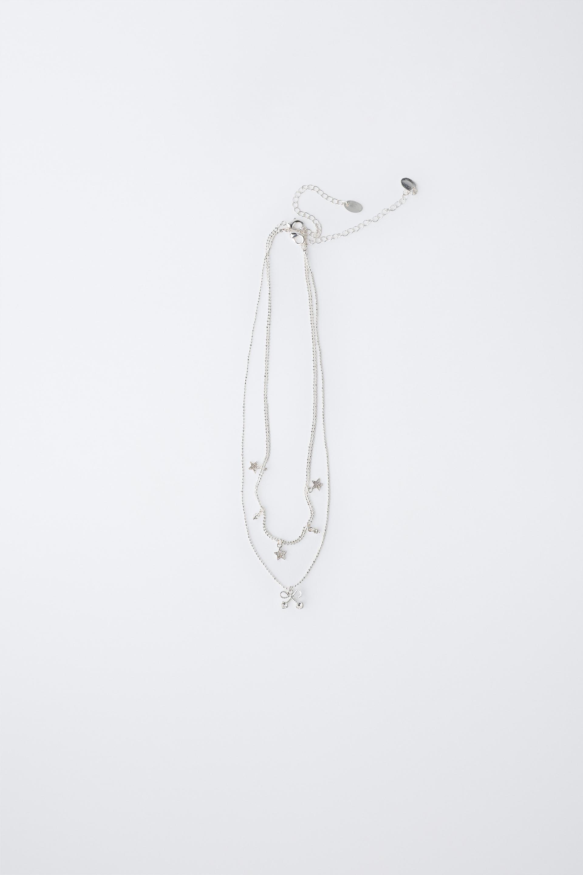 PACK OF TWO STAR AND CHERRY PENDANT NECKLACES