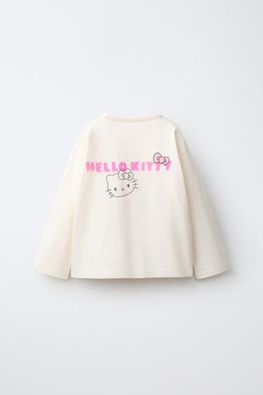 HELLO KITTY © SANRIO グリッター TシャツエクリュZaraのHELLO KITTY © SANRIO グリッター Tシャツ - エクリュ