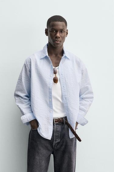 REGULAR FIT STRIPED SHIRT - striped by Zara
