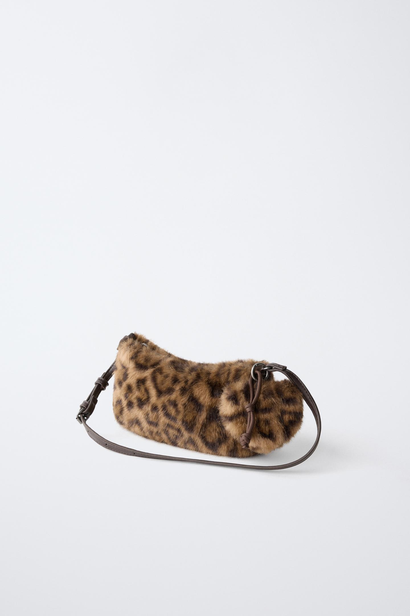 Детская сумка Zara Animal Print Charm Shoulder, цвет: Коричневый — фото 2